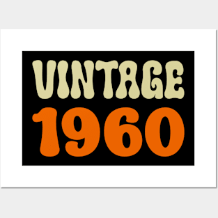 vintage 1960 birthday retro Posters and Art